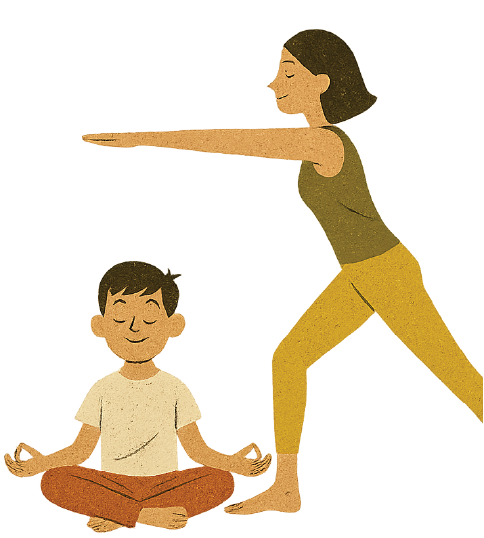 Yoga Mom and Boy Atomic Ranch